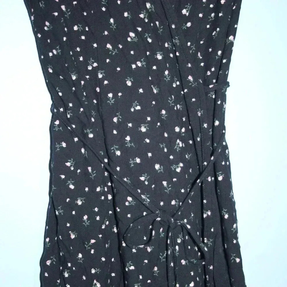 Brandy Melville Mini Floral Print Wrap Dress One Size - Picture 9 of 13